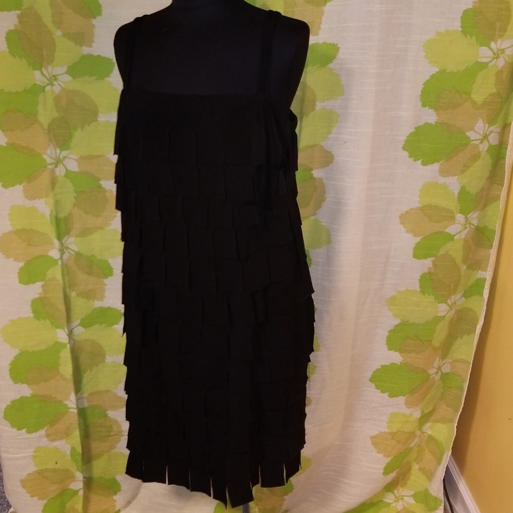 David's Bridal 18w Black flapper style dress